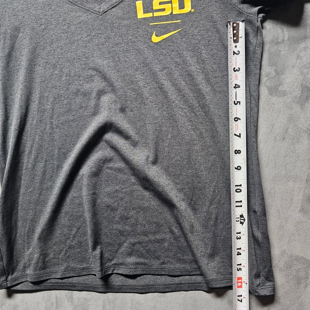Nike LSU Tigers Dri-FIT Legend V-Neck Tee Grey W21548 Womens Medium - Picture 4 of 7